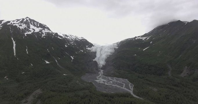 A glacier in Alsaka which almost disappeared because of climate change