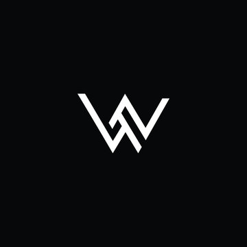  Professional Innovative Initial WN logo and NW logo. Letter W LOGO Minimal elegant Monogram. Premium Business Artistic Alphabet symbol and sign