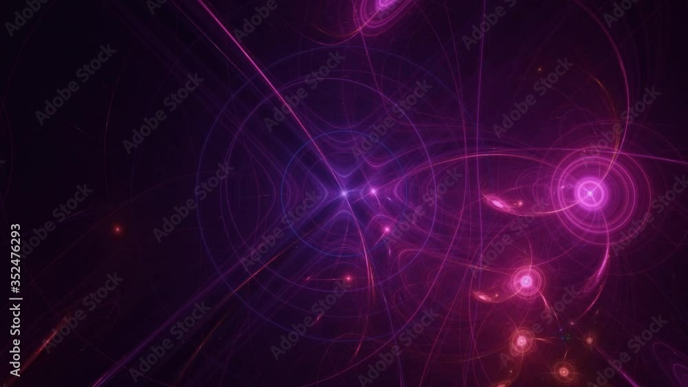 Poster abstract background video. fractal light neon rays. 4k 3d rendering. modern futuristic. powerpoint p