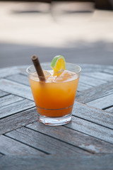 orange juice in a glass