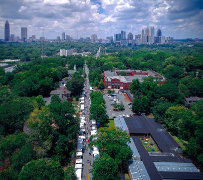 Virginia Highlands Festival,  Atlanta, GA - Aerial Views