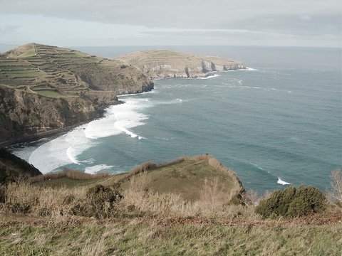 Scenic View Of Sea Against Sky At San Miguel Island