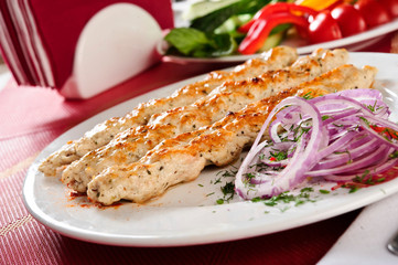 Seekh Kabab.Traditional Arabic food.
