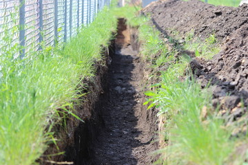 trench in the ground