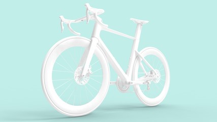 3D rendering of a bicycle race bike cycle cycling isolated technical render