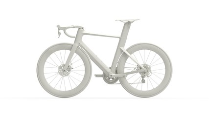 3D rendering of a bicycle race bike cycle cycling isolated technical render