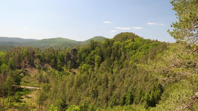 View on the Palatinate Forest from the Haferfels, Germany