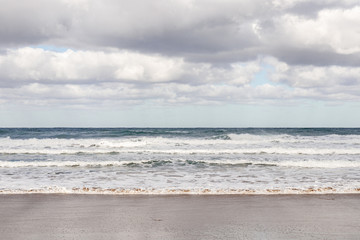 landscape  in the coast at sunset