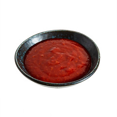 tomato sauce isolated on white