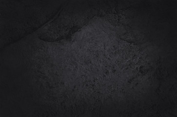 Dark grey black slate texture in natural pattern with high resolution for background and design art work. Black stone wall.