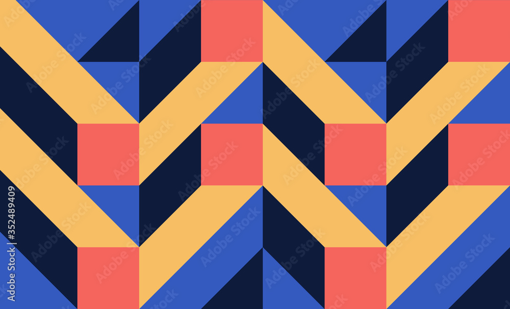 Poster geometric artwork background with simple shape and figure. swiss modernism. eps10 vector.