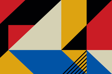 Geometric artwork background with simple shape and figure. Swiss modernism. Eps10 vector.