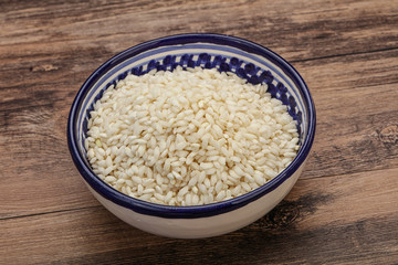 Raw arborio rice for Risotto