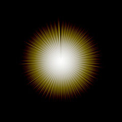 Light emitted from the center. Light explosion. Light of the sun. Glow of light.
背景：集中線 光 爆発 放射 抽象的