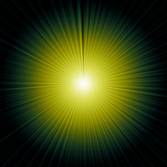 Fototapeta premium Light emitted from the center. Light explosion. Light of the sun. Glow of light. 背景：集中線 光 爆発 放射 抽象的