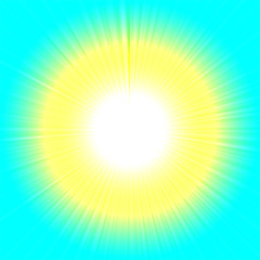 Obraz premium Light emitted from the center. Light explosion. Light of the sun. Glow of light. 背景：集中線 光 爆発 放射 抽象的