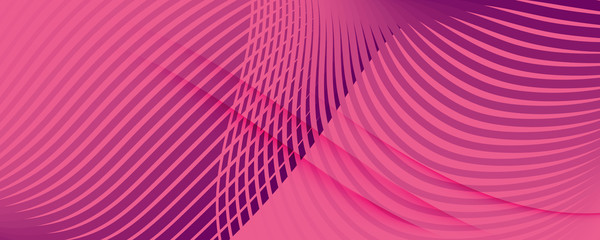 Color Flow Wave. Pink Geometric Background. 