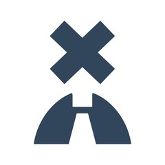 Illustration of employee kicked out of company. Boss firing worker sign. Layoff symbol for modern business concept and web, mobile design.