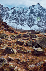 The Aiguille du Midi is a mountain in the Mont Blanc massif. French Alps.