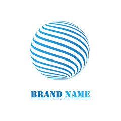 Globe Logo Vector Icon Abstract Design 