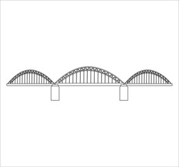 Hohenzollern Bridge in Cologne city in Germany. Illustration for web and mobile design.