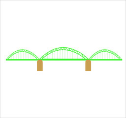 Hohenzollern Bridge in Cologne city in Germany. Illustration for web and mobile design.