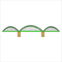 Hohenzollern Bridge in Cologne city in Germany. Illustration for web and mobile design.