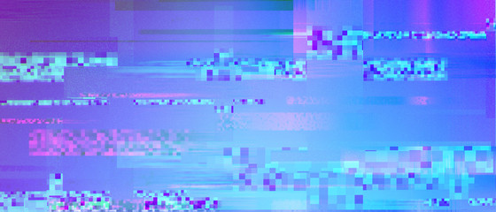 Glitchy pixelated signal crash background