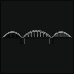 Hohenzollern Bridge in Cologne city in Germany. Illustration for web and mobile design.