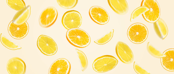 Orange and lemon slices mix