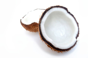 coconuts isolated on the white background.