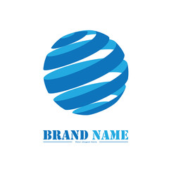 Globe Logo Vector Icon Abstract Design 