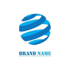 Globe Logo Vector Icon Abstract Design 