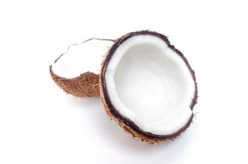 coconuts isolated on the white background.
