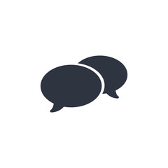 chat mail mesage icon. vector flat simple symbol