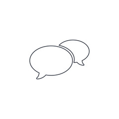 chat mail mesage icon. vector line flat simple symbol