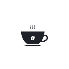 coffee or tea cup icon. vector symbol in flat style