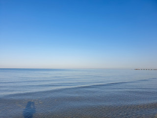 A warm summer morning on the coast of the Black sea. Anapa, Krasnodar region.