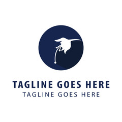 fuchsia flower logo design concept. fuchsia flower symbol icon