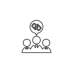 People connection icon. Teamwork, group forming sign. Business concept for web and mobile design.