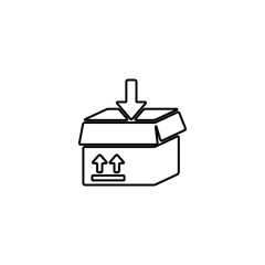 Cargo box icon. Delivery package sign. Shipment symbol.