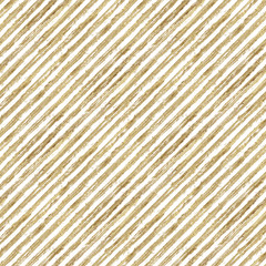 Abstract grunge seamless pattern with golden glittering acrylic paint diagonal stripes on gray background