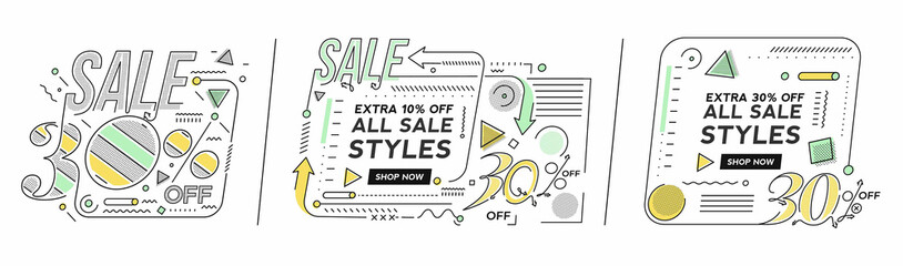 Extra 30% sale special offer. end of season special offer banner. vector illustration.