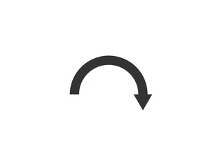 Arrow curved icon. Vector illustration, flat design.