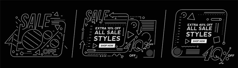 Extra 40% OFF Flash Sale Discount Banner Template Promotion Big sale special offer. end of season special offer banner. vector illustration.