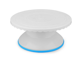 Porcelain cake stand isolated on white background