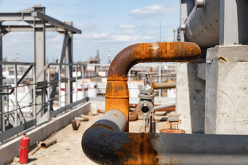 New installed process pipelines with installed shut off valves