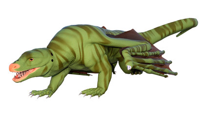 Obraz premium 3D Rendering Fairy Tale Dragon on White