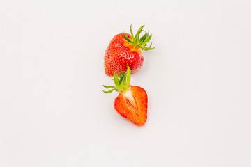 Sweet fresh strawberry isolated on white background
