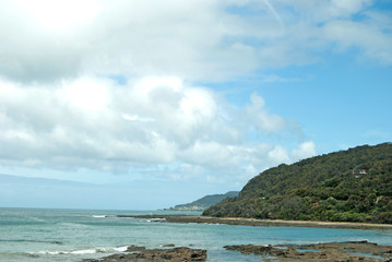 Fototapeta premium View on the coastline at the Great Ocean Road, Victoria, Australia